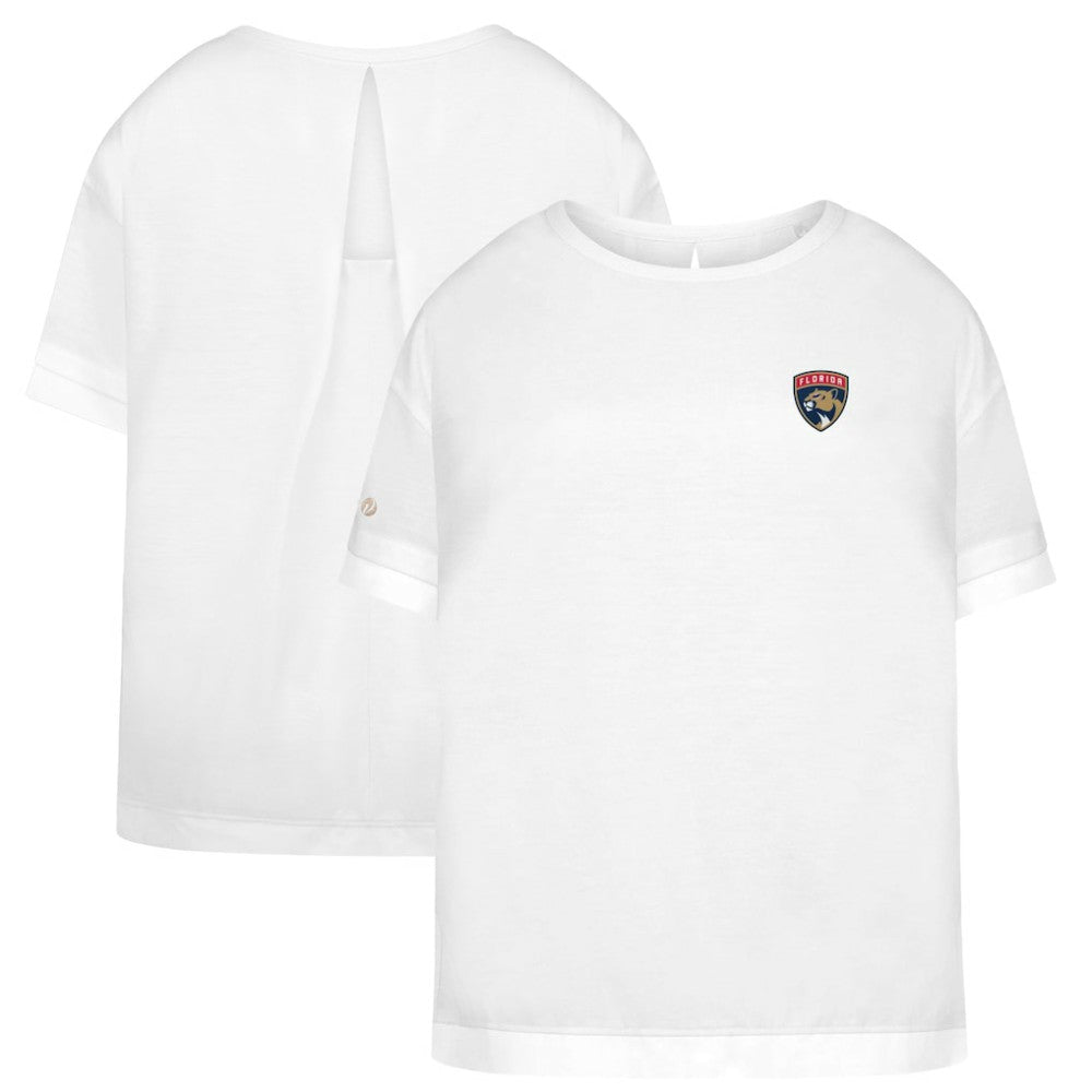 NHL White Florida Panthers Levelwear Women's Tulip Primary Logo T-Shirt