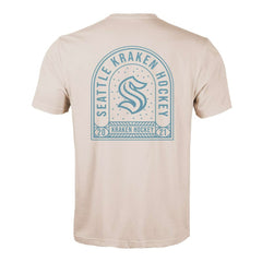 NHL Khaki Seattle Kraken Levelwear Richmond Stained Glass T-Shirt