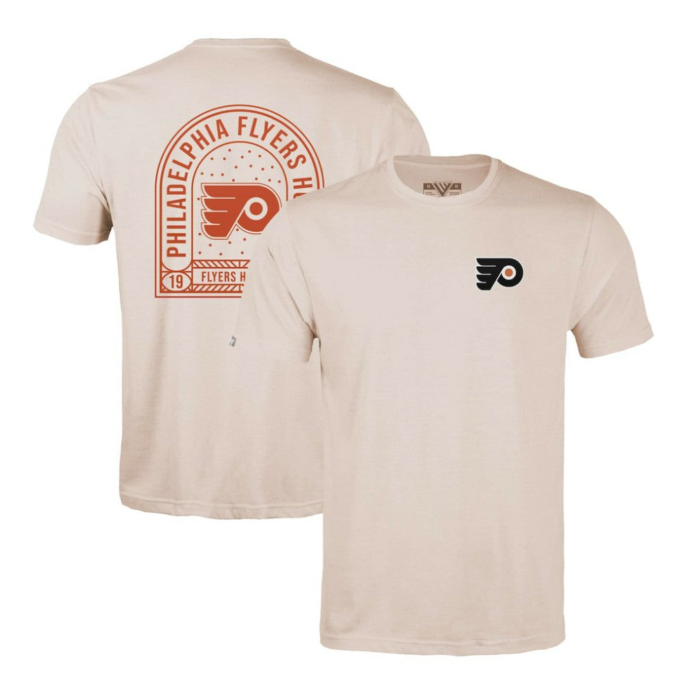 NHL Khaki Philadelphia Flyers Levelwear Richmond Stained Glass T-Shirt