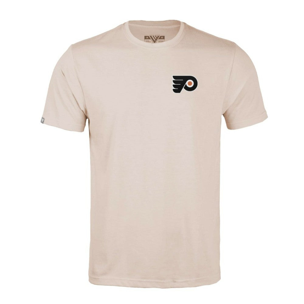 NHL Khaki Philadelphia Flyers Levelwear Richmond Stained Glass T-Shirt