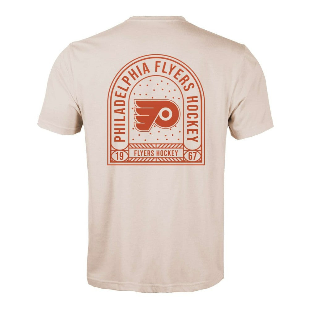 NHL Khaki Philadelphia Flyers Levelwear Richmond Stained Glass T-Shirt