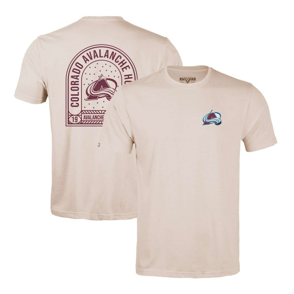 NHL Khaki Colorado Avalanche Levelwear Richmond Stained Glass T-Shirt