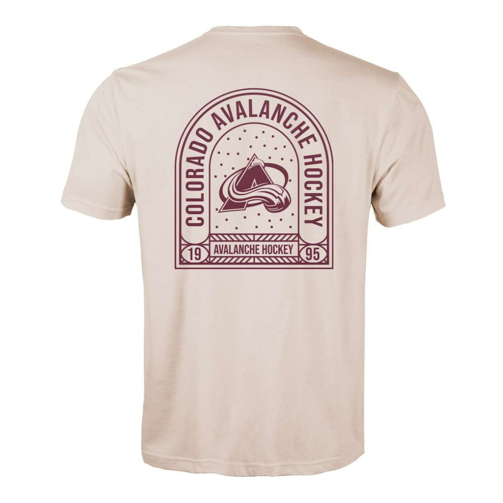 NHL Khaki Colorado Avalanche Levelwear Richmond Stained Glass T-Shirt