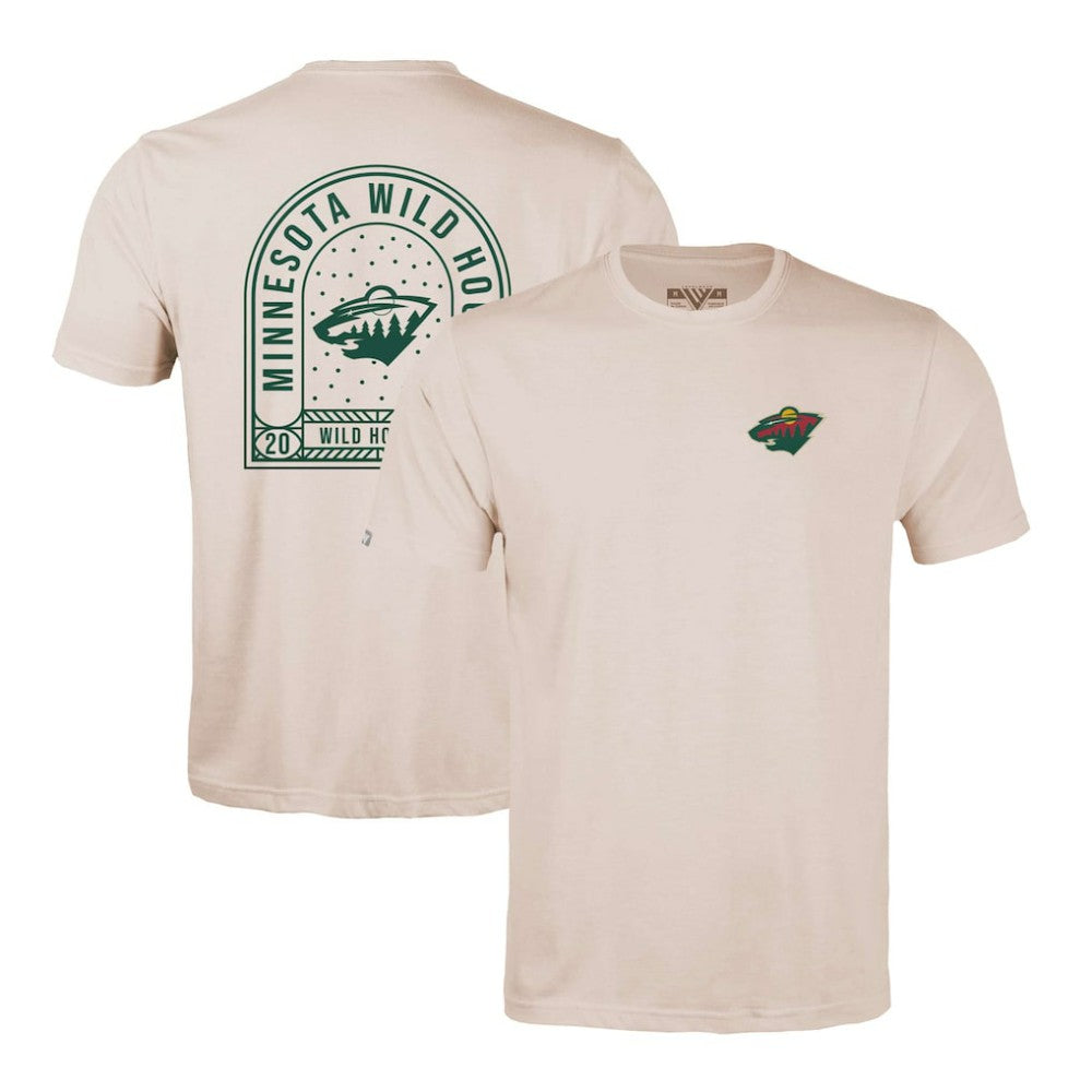 NHL Khaki Minnesota Wild Levelwear Richmond Stained Glass T-Shirt