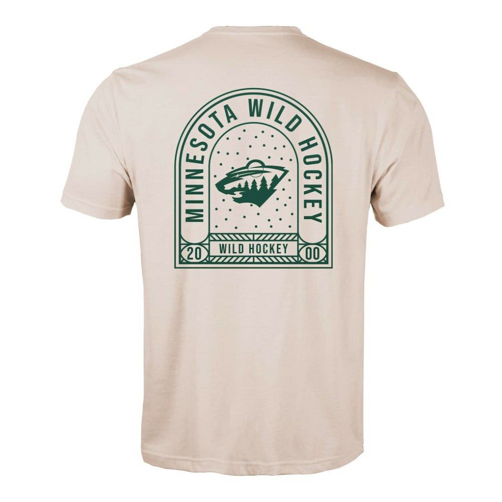 NHL Khaki Minnesota Wild Levelwear Richmond Stained Glass T-Shirt