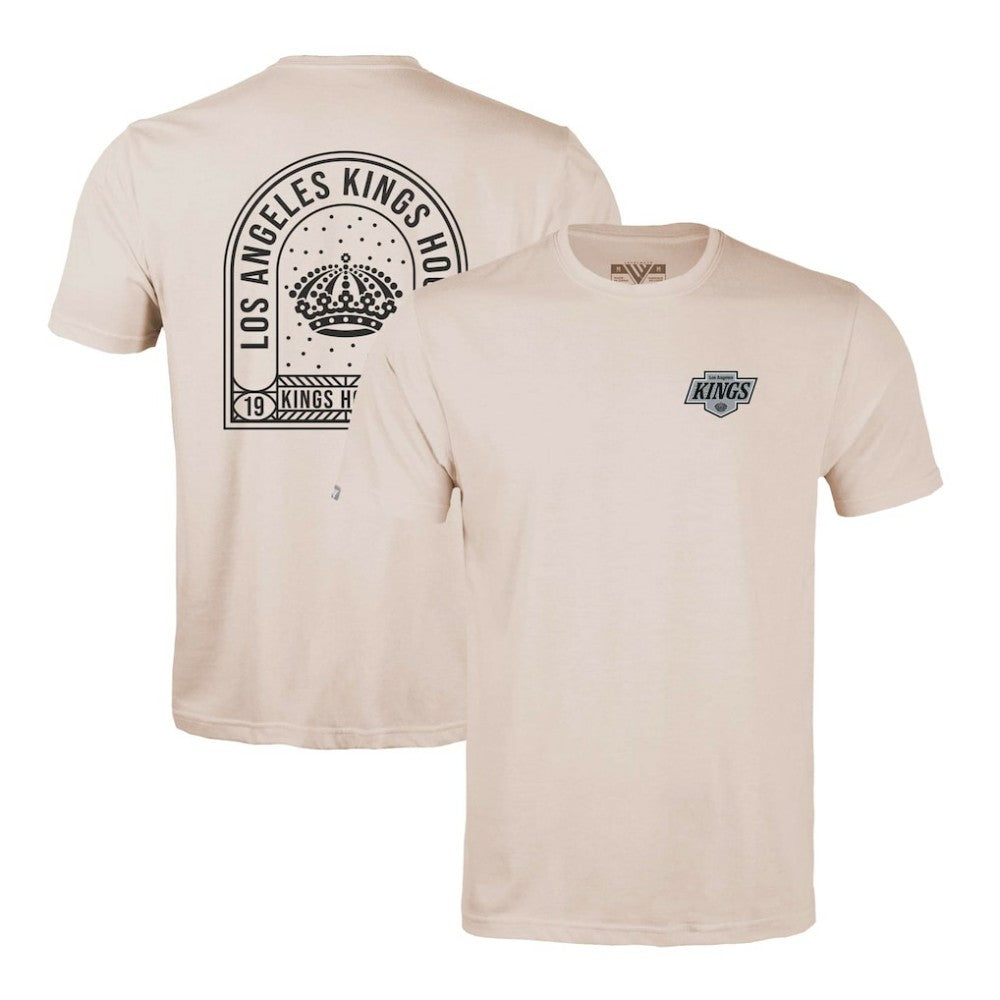 NHL Khaki Los Angeles Kings Levelwear Richmond Stained Glass T-Shirt