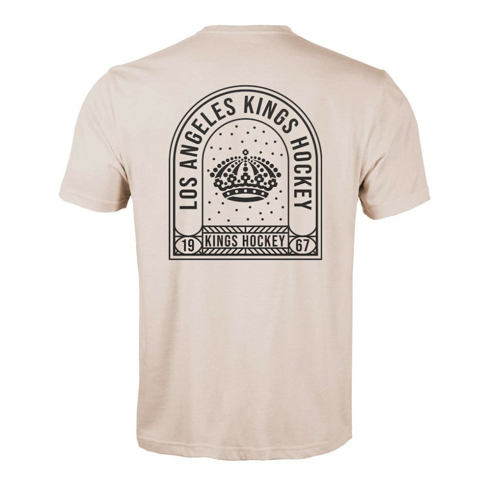 NHL Khaki Los Angeles Kings Levelwear Richmond Stained Glass T-Shirt