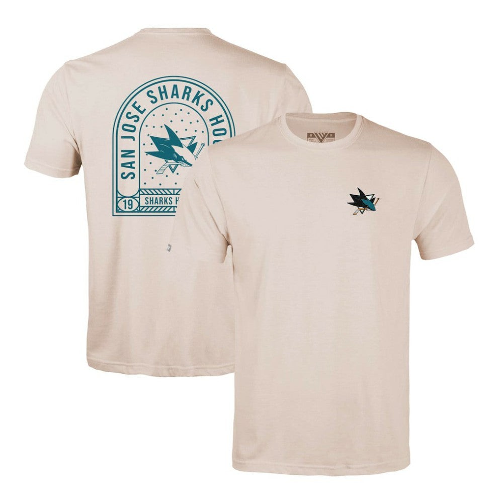 NHL Khaki San Jose Sharks Levelwear Richmond Stained Glass T-Shirt