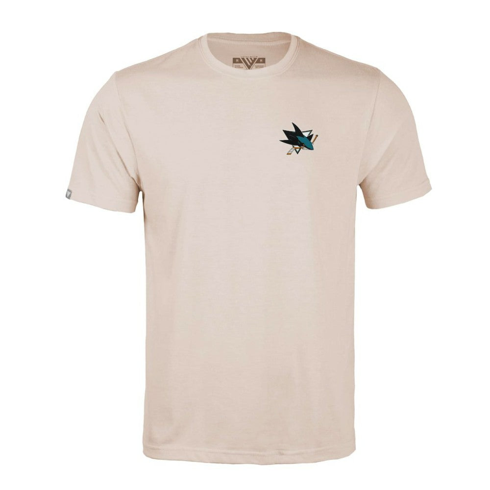 NHL Khaki San Jose Sharks Levelwear Richmond Stained Glass T-Shirt