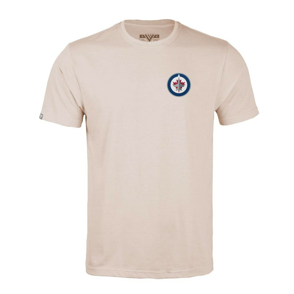 NHL Khaki Winnipeg Jets Levelwear Richmond Stained Glass T-Shirt