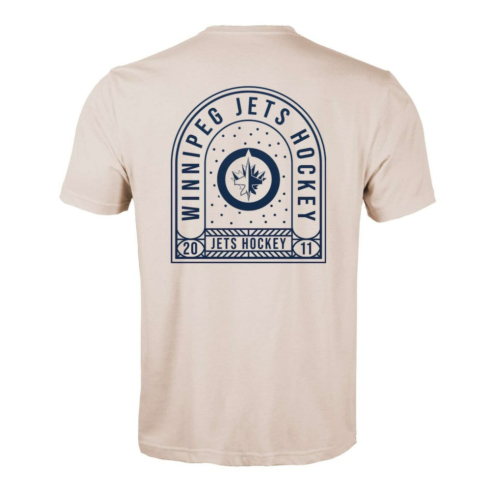 NHL Khaki Winnipeg Jets Levelwear Richmond Stained Glass T-Shirt