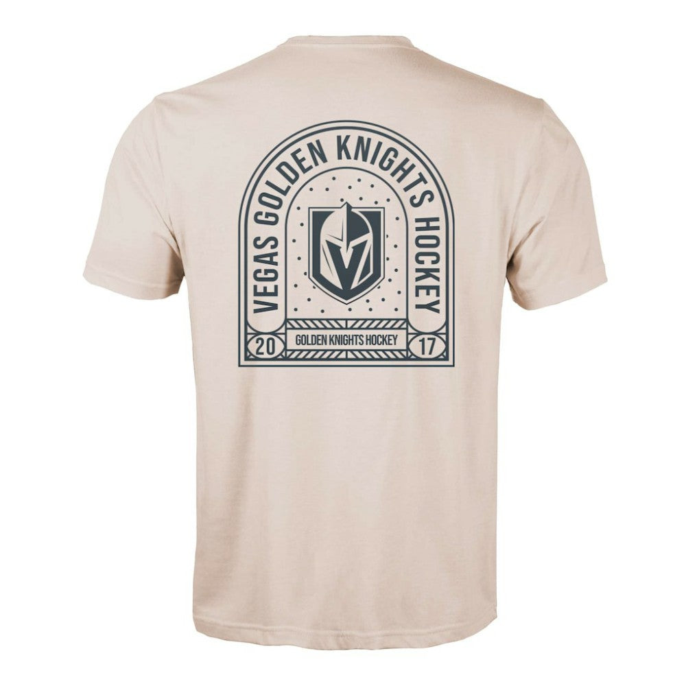 NHL Khaki Vegas Golden Knights Levelwear Richmond Stained Glass T-Shirt