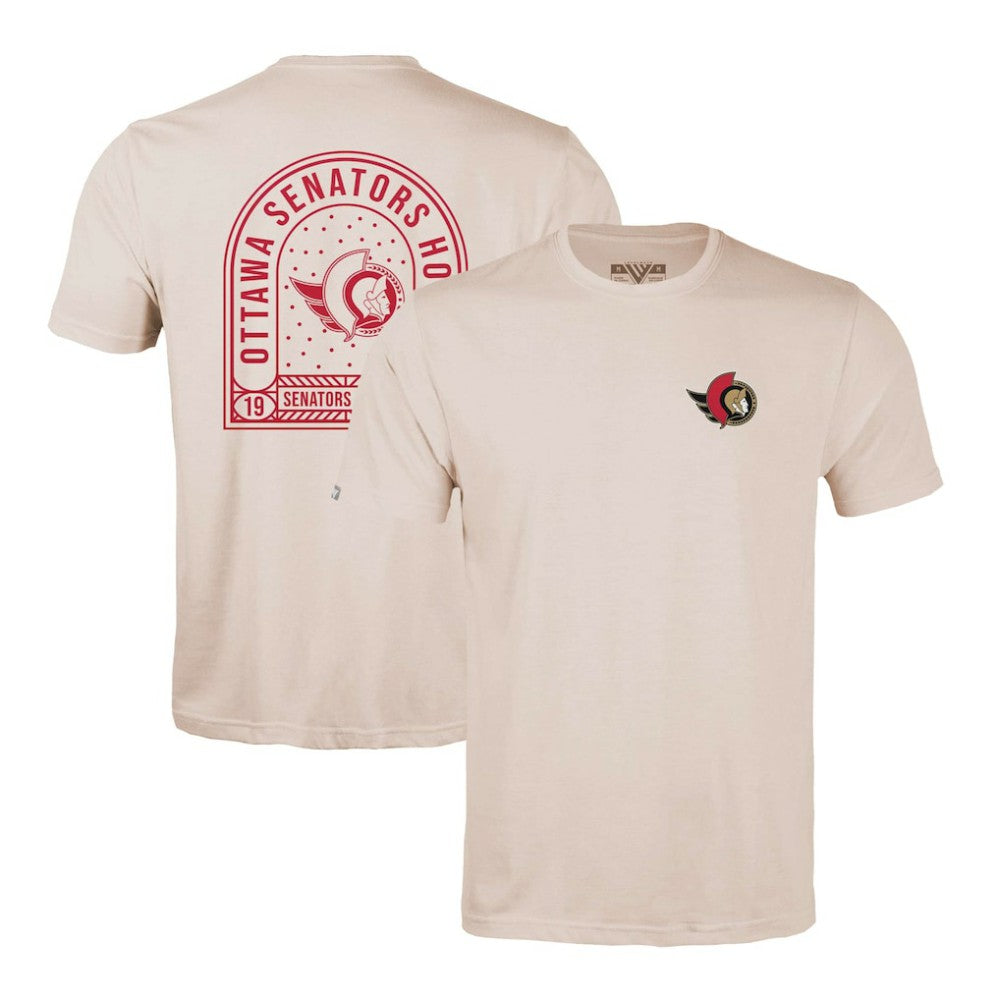 NHL Khaki Ottawa Senators Levelwear Richmond Stained Glass T-Shirt