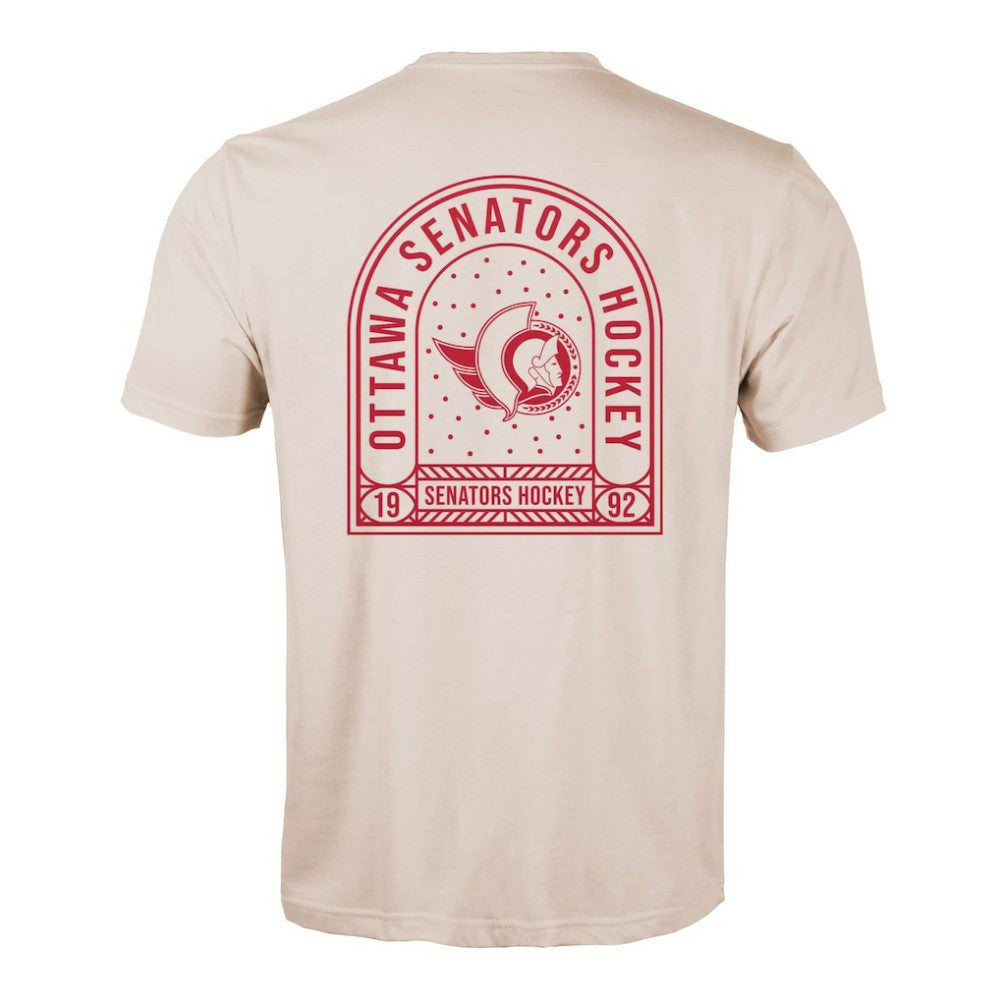 NHL Khaki Ottawa Senators Levelwear Richmond Stained Glass T-Shirt