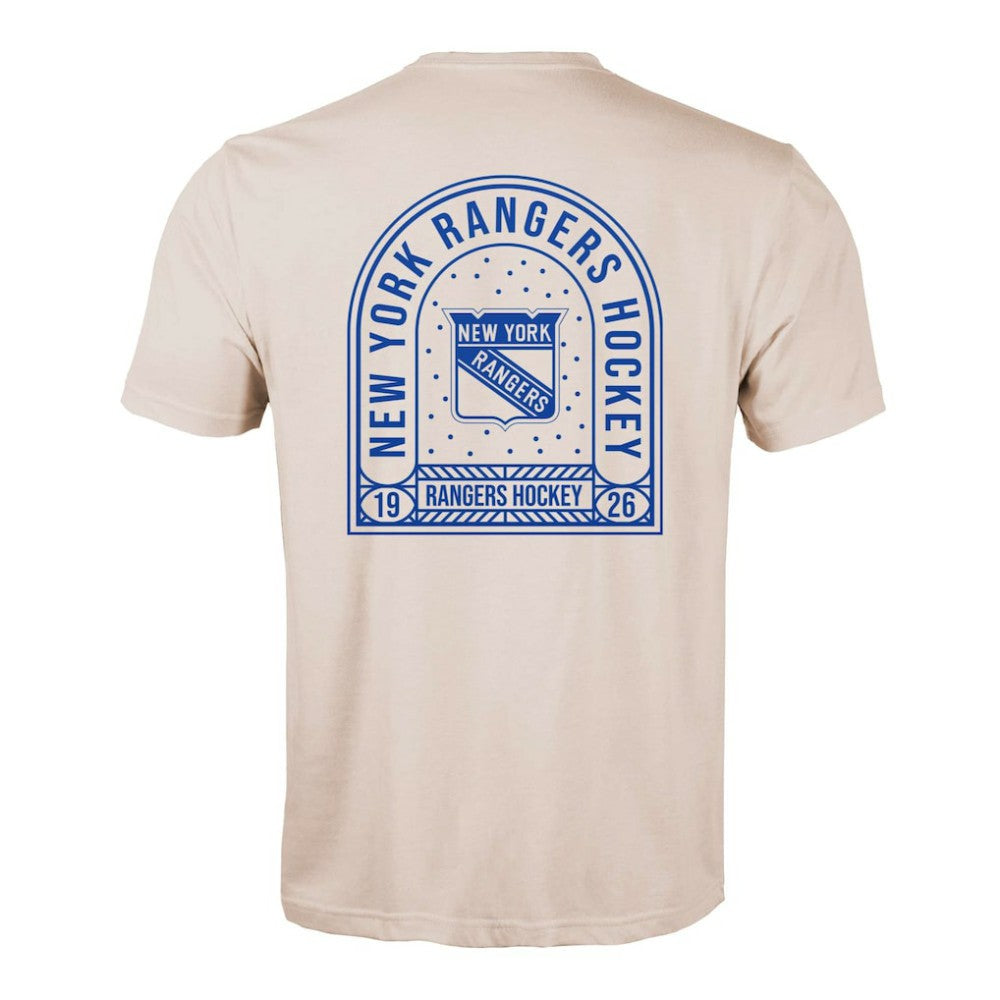 NHL Khaki New York Rangers Levelwear Richmond Stained Glass T-Shirt