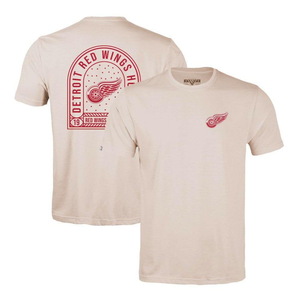 NHL Khaki Detroit Red Wings Levelwear Richmond Stained Glass T-Shirt