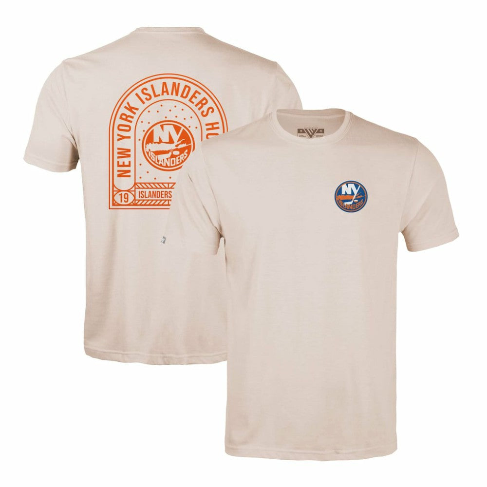 NHL Khaki New York Islanders Levelwear Richmond Stained Glass T-Shirt