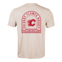 NHL Khaki Calgary Flames Levelwear Richmond Stained Glass T-Shirt