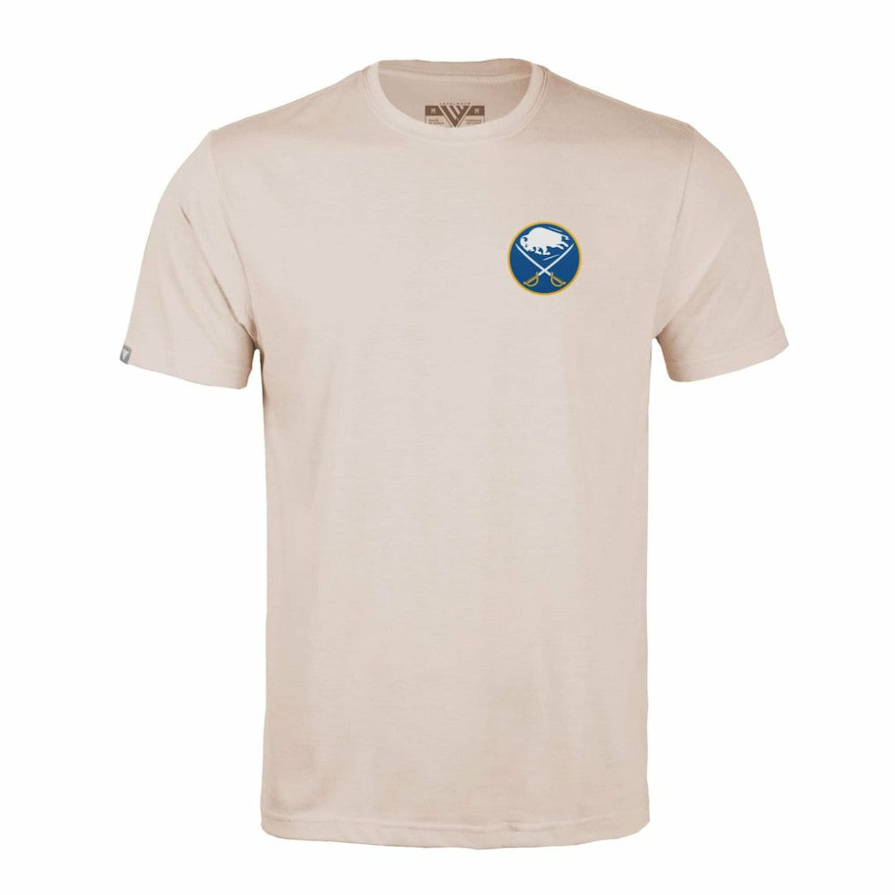 NHL Khaki Buffalo Sabres Levelwear Richmond Stained Glass T-Shirt