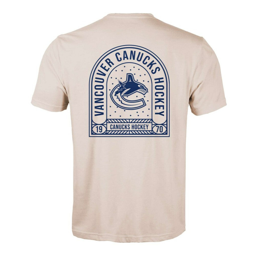 NHL Khaki Vancouver Canucks Levelwear Richmond Stained Glass T-Shirt