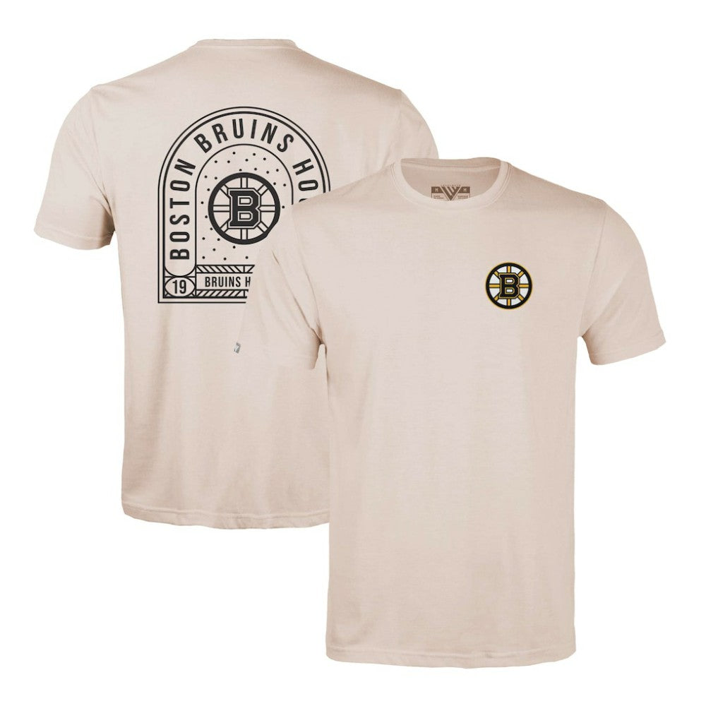 NHL Khaki Boston Bruins Levelwear Richmond Stained Glass T-Shirt