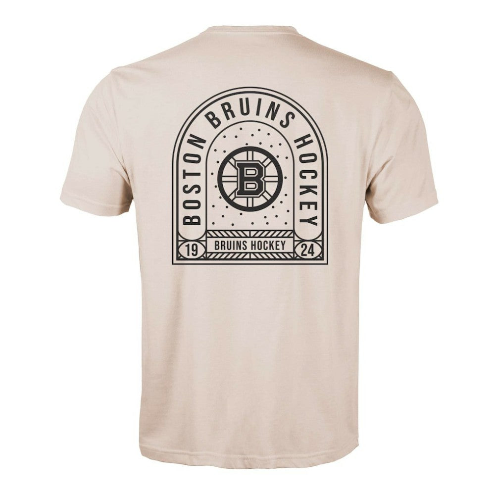NHL Khaki Boston Bruins Levelwear Richmond Stained Glass T-Shirt