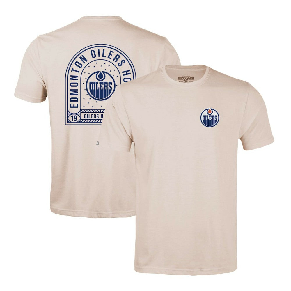 NHL Khaki Edmonton Oilers Levelwear Richmond Stained Glass T-Shirt