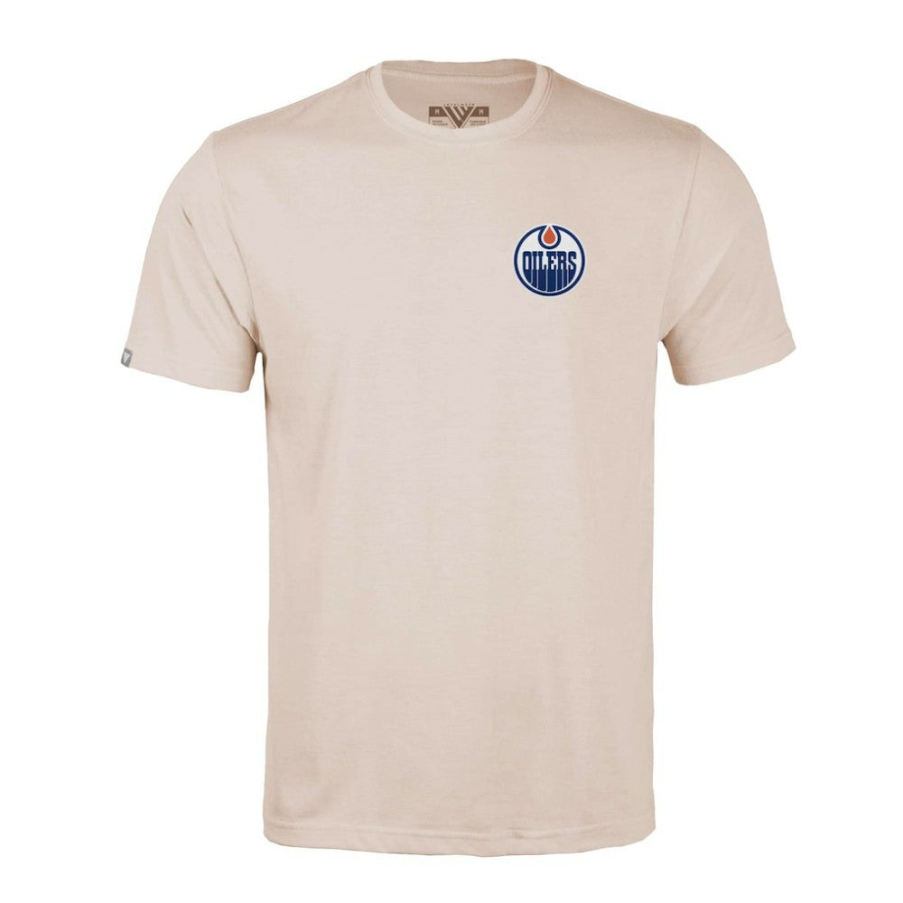 NHL Khaki Edmonton Oilers Levelwear Richmond Stained Glass T-Shirt