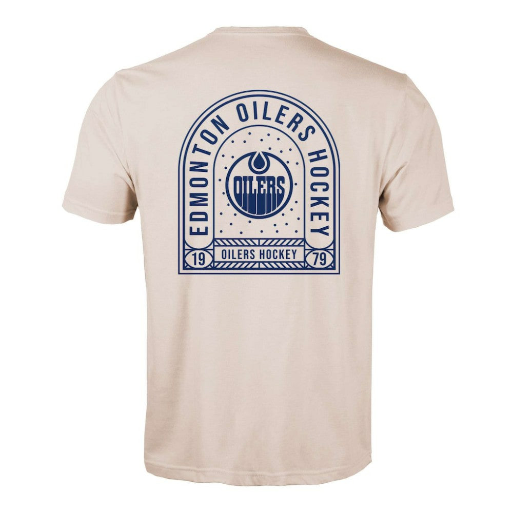 NHL Khaki Edmonton Oilers Levelwear Richmond Stained Glass T-Shirt