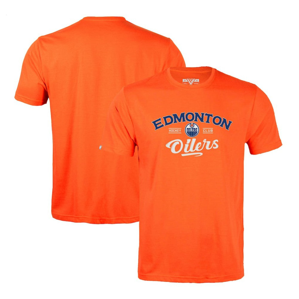 NHL Orange Edmonton Oilers Levelwear Richmond Ice Wall T-Shirt