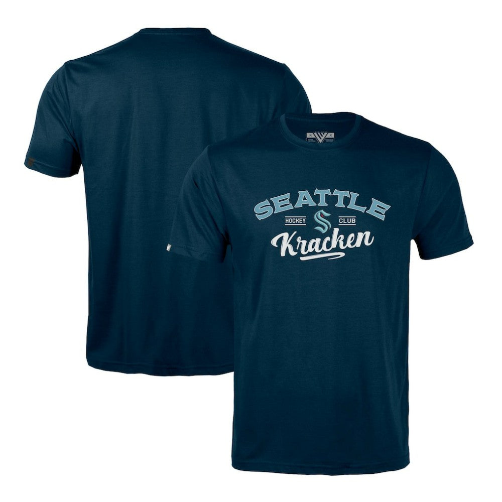 NHL Deep Sea Blue Seattle Kraken Levelwear Richmond Ice Wall T-Shirt