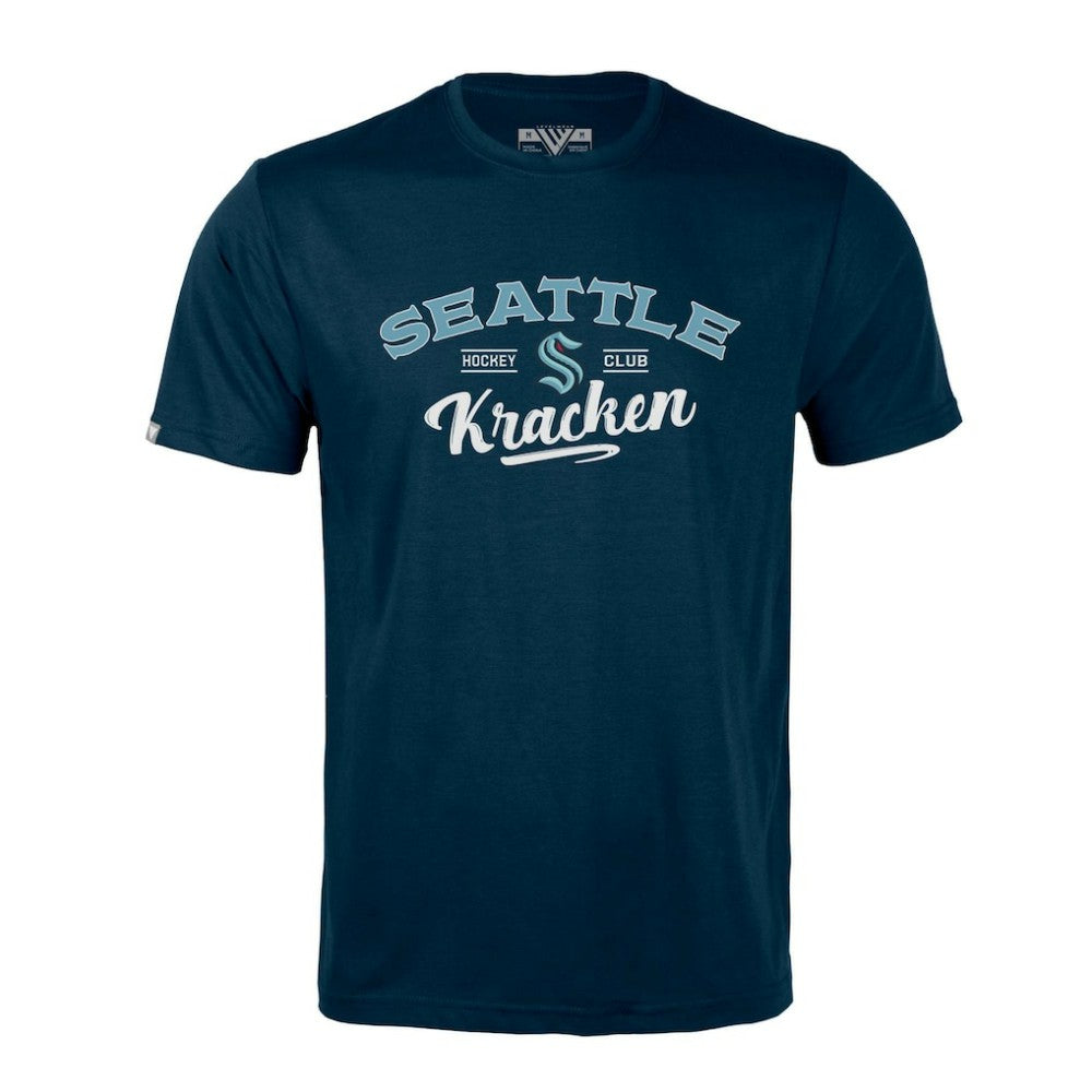 NHL Deep Sea Blue Seattle Kraken Levelwear Richmond Ice Wall T-Shirt
