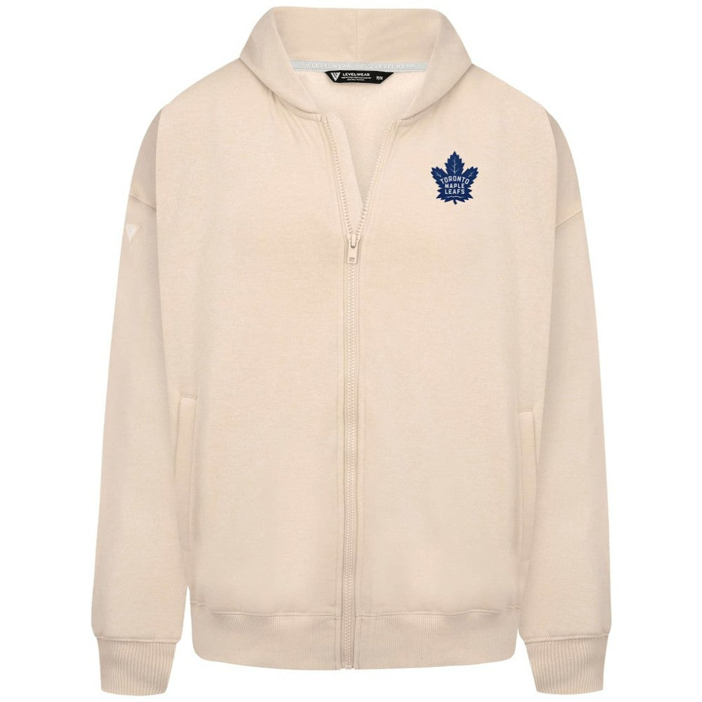 NHL Khaki Toronto Maple Leafs Levelwear Uphill Stained Glass Full-Zip Hoodie Jacket