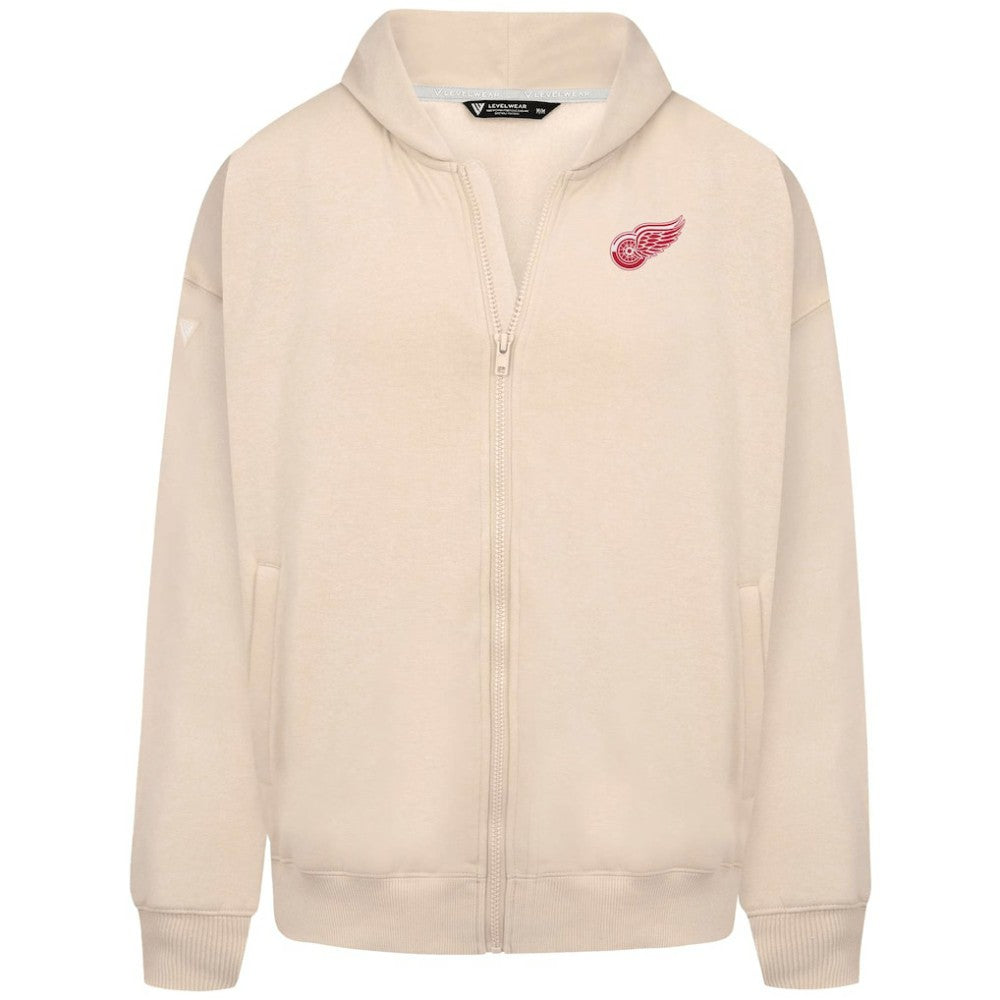NHL Khaki Detroit Red Wings Levelwear Uphill Stained Glass Full-Zip Hoodie Jacket