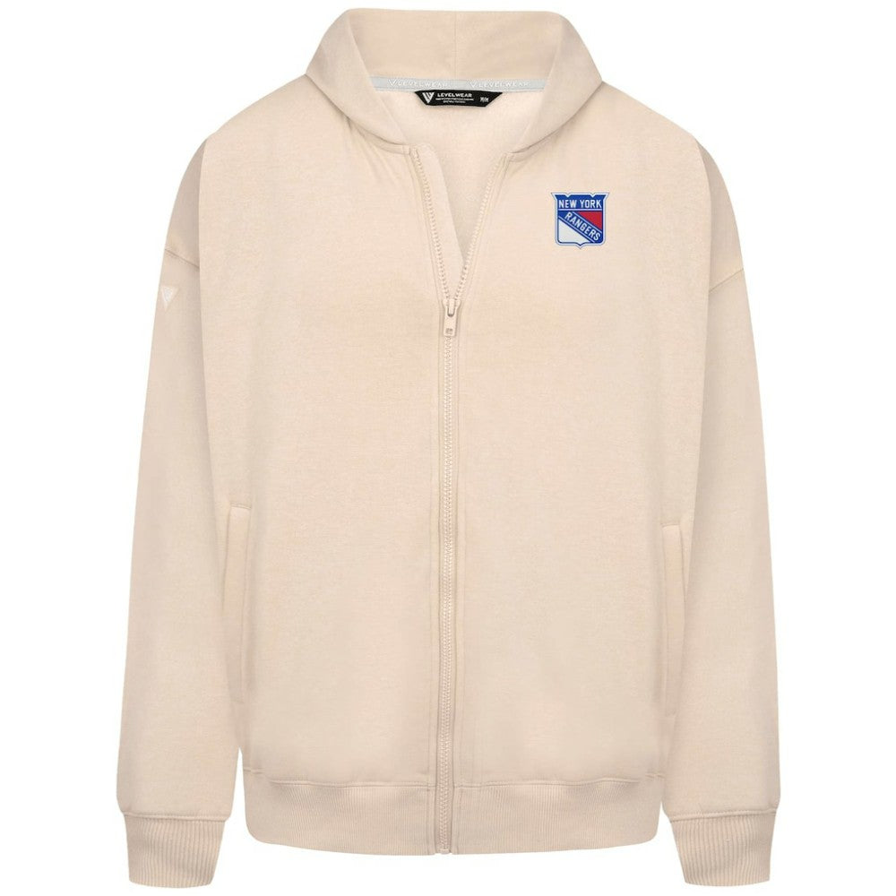 NHL Khaki New York Rangers Levelwear Uphill Stained Glass Full-Zip Hoodie Jacket