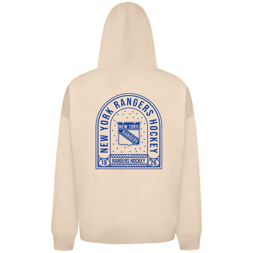 NHL Khaki New York Rangers Levelwear Uphill Stained Glass Full-Zip Hoodie Jacket