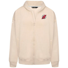 NHL Khaki New Jersey Devils Levelwear Uphill Stained Glass Full-Zip Hoodie Jacket