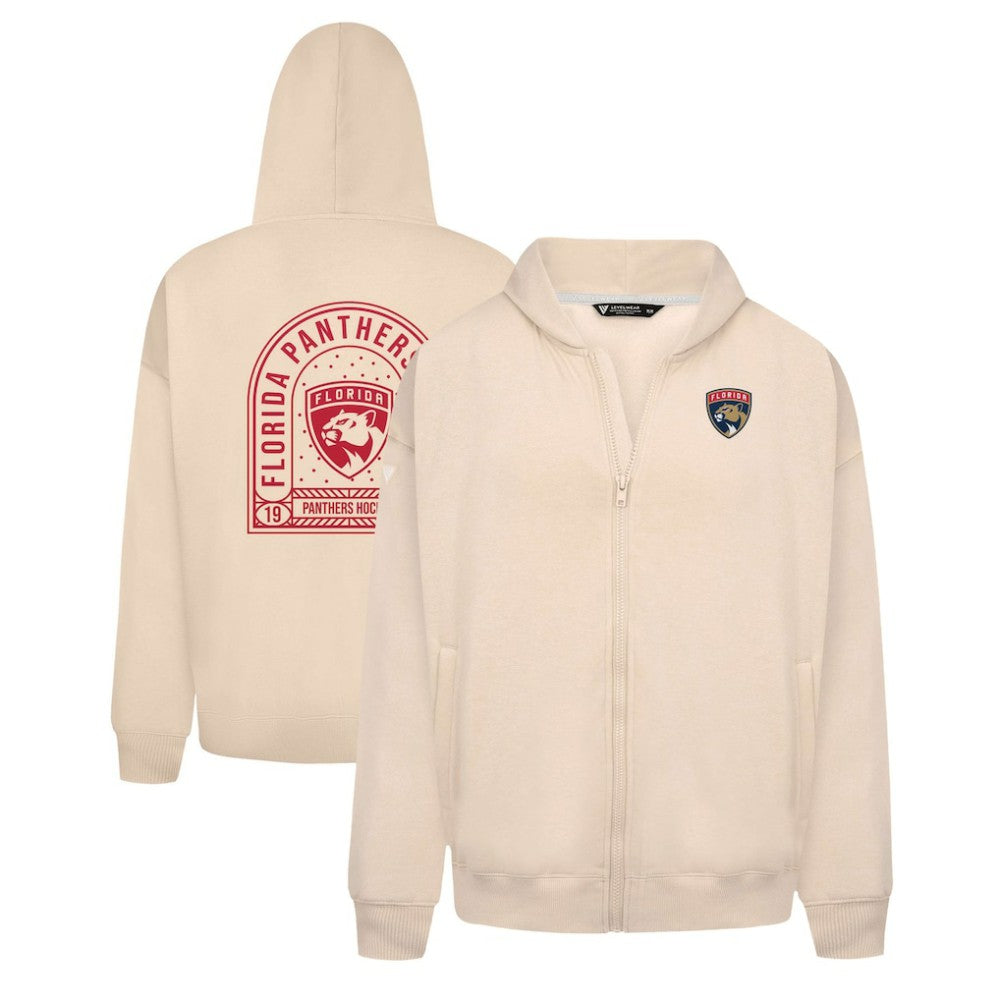NHL Khaki Florida Panthers Levelwear Uphill Stained Glass Full-Zip Hoodie Jacket