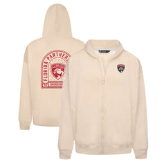 NHL Khaki Florida Panthers Levelwear Uphill Stained Glass Full-Zip Hoodie Jacket