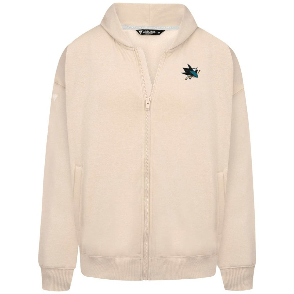 NHL Khaki San Jose Sharks Levelwear Uphill Stained Glass Full-Zip Hoodie Jacket