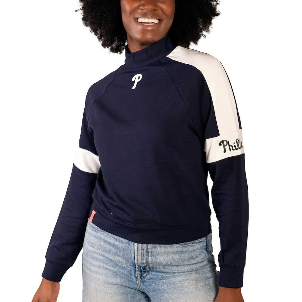 MLB Philadelphia Phillies Lusso Women's Monica Pullover Sweatshirt