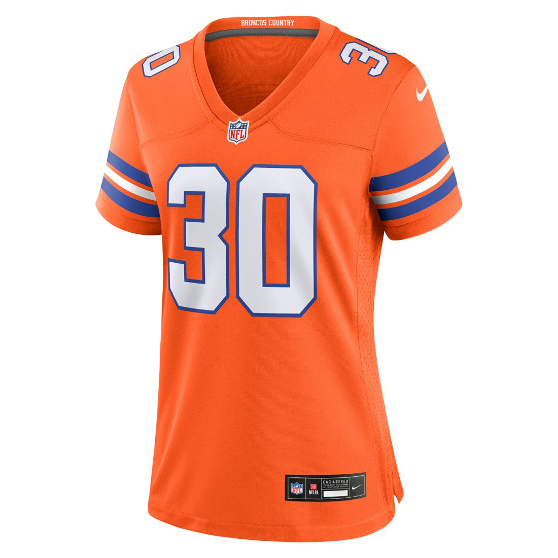 Terrell Davis  Women's Mile High Collection 1977 Throwback Retired Player Game Jersey - Denver Broncos