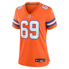 Mark Schlereth  Women's Mile High Collection 1977 Throwback Retired Player Game Jersey - Denver Broncos
