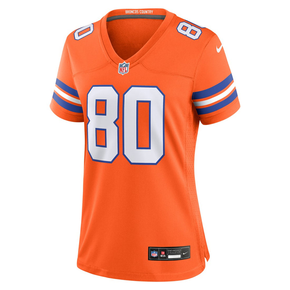 Rod Smith  Women's Mile High Collection 1977 Throwback Retired Player Game Jersey - Denver Broncos