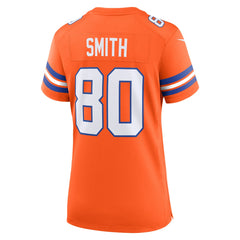 Rod Smith  Women's Mile High Collection 1977 Throwback Retired Player Game Jersey - Denver Broncos