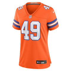 Dennis Smith  Women's Mile High Collection 1977 Throwback Retired Player Game Jersey - Denver Broncos
