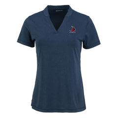 MLB St. Louis Cardinals Cutter & Buck Women's Forge Stretch Blade DryTec V-Neck Polo
