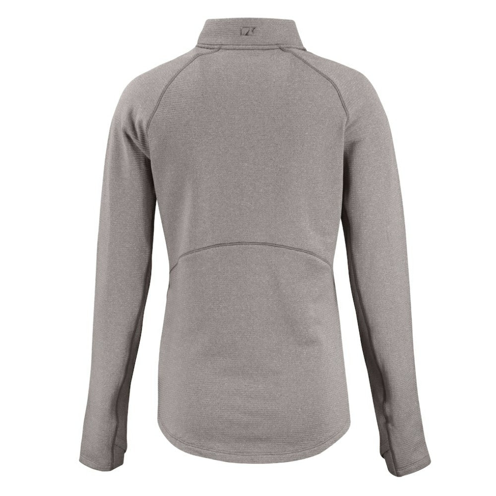 MLB Atlanta Braves Cutter & Buck Women's Peshastin Eco Fleece Recycled Raglan Half-Zip Top