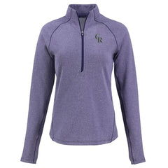 MLB Colorado Rockies Cutter & Buck Women's Peshastin Eco Fleece Recycled Raglan Half-Zip Top
