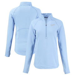 MLB Kansas City Royals Cutter & Buck Women's Peshastin Eco Fleece Recycled Raglan Half-Zip Top